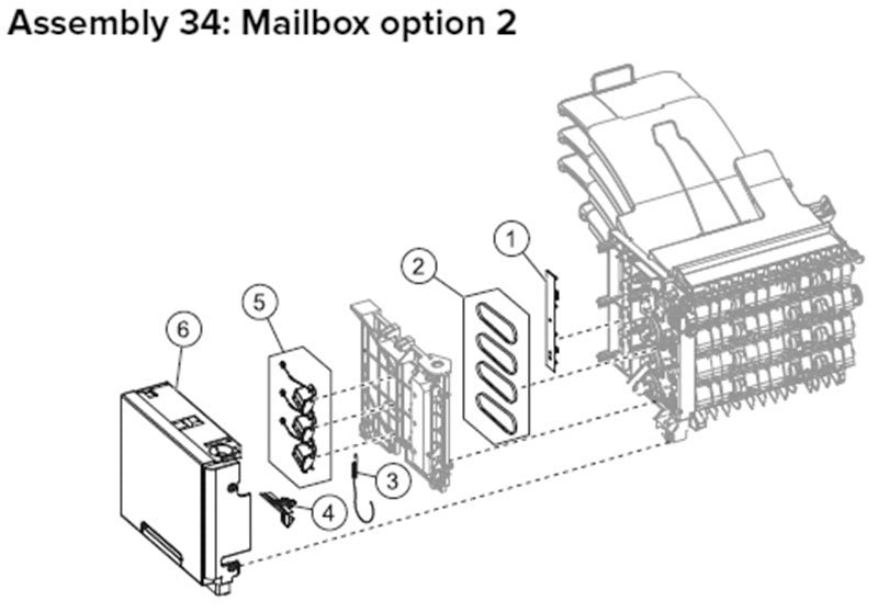 MX81X mailbox parts drawing 2