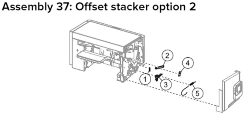 MX81X offset stacker parts, drawing 2