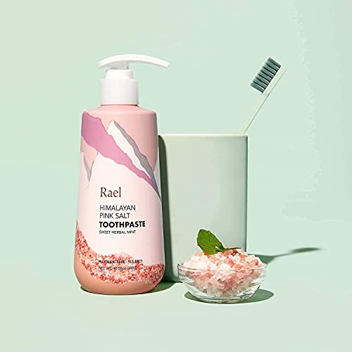 Rael Himalayan Pink Salt Toothpaste - Natural, Vegan, Paraben-Free, Fresh Breath, Oral Care (1 Pack, Pump)