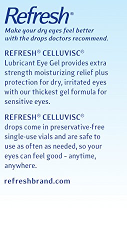 Refresh Celluvisc Lubricant Eye Gel Drops, Single-Use Containers, 30 Count (Pack of 1)