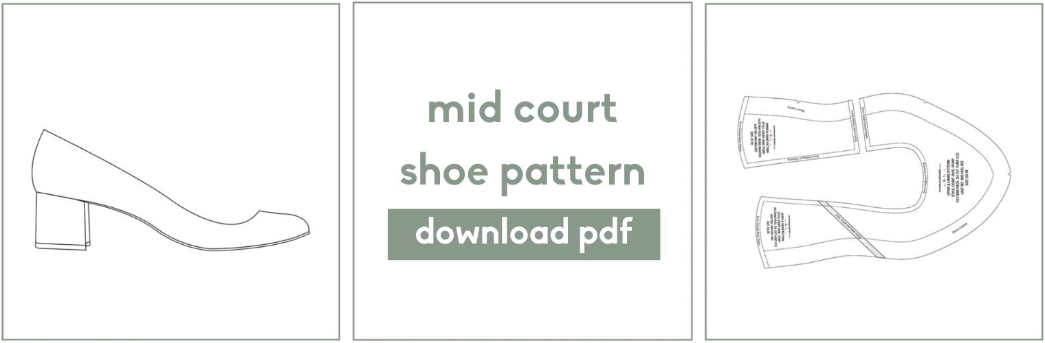 PDF Shoe pattern: Mid Heel Court Shoes DIY