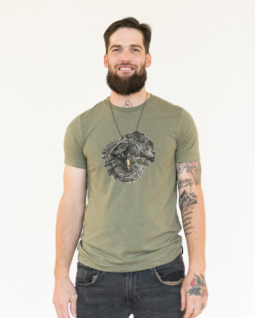 OLD SOUL Mens Green Premium Fitted Tee - Sevenly