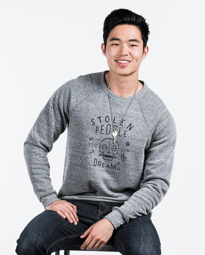 grey crew neck mens