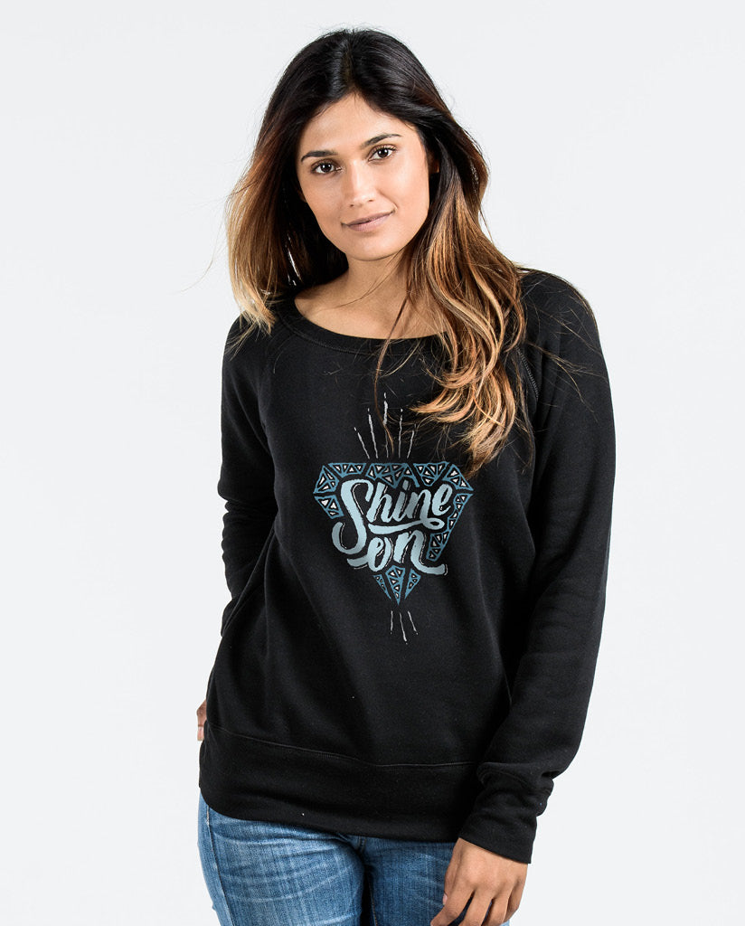 black puff sleeve sweatshirt