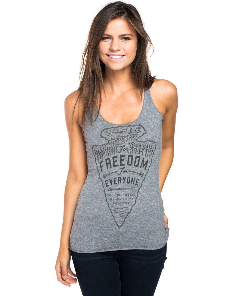 Freedom For Everyone Triblend Racerback Tank - Sevenly