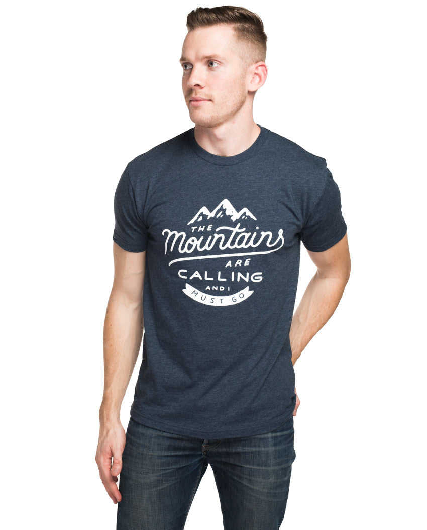 The Mountains Are Calling Tee Midnight Navy - Sevenly