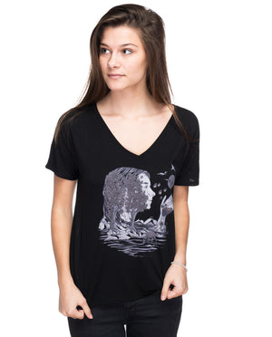 Peaches Giving Tree Flowy V Neck - Sevenly