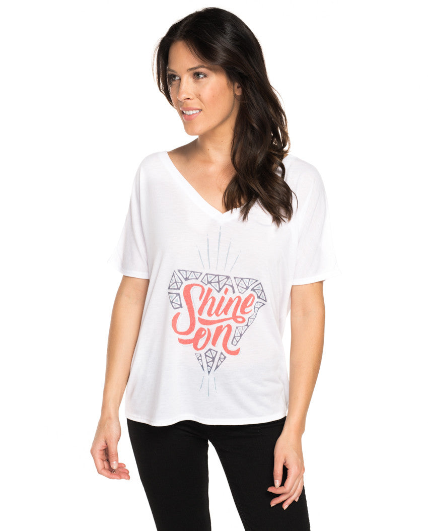 Shine On Flowy V Neck - Sevenly