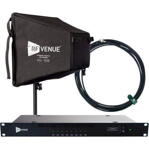 Audio-Technica RF Venue 8-Channel In-Ear Monitor Upgrade Pack with COMBINE8, CP Beam Antenna, and BNC Cables (470 to 608 MHz) - COMB8CPB