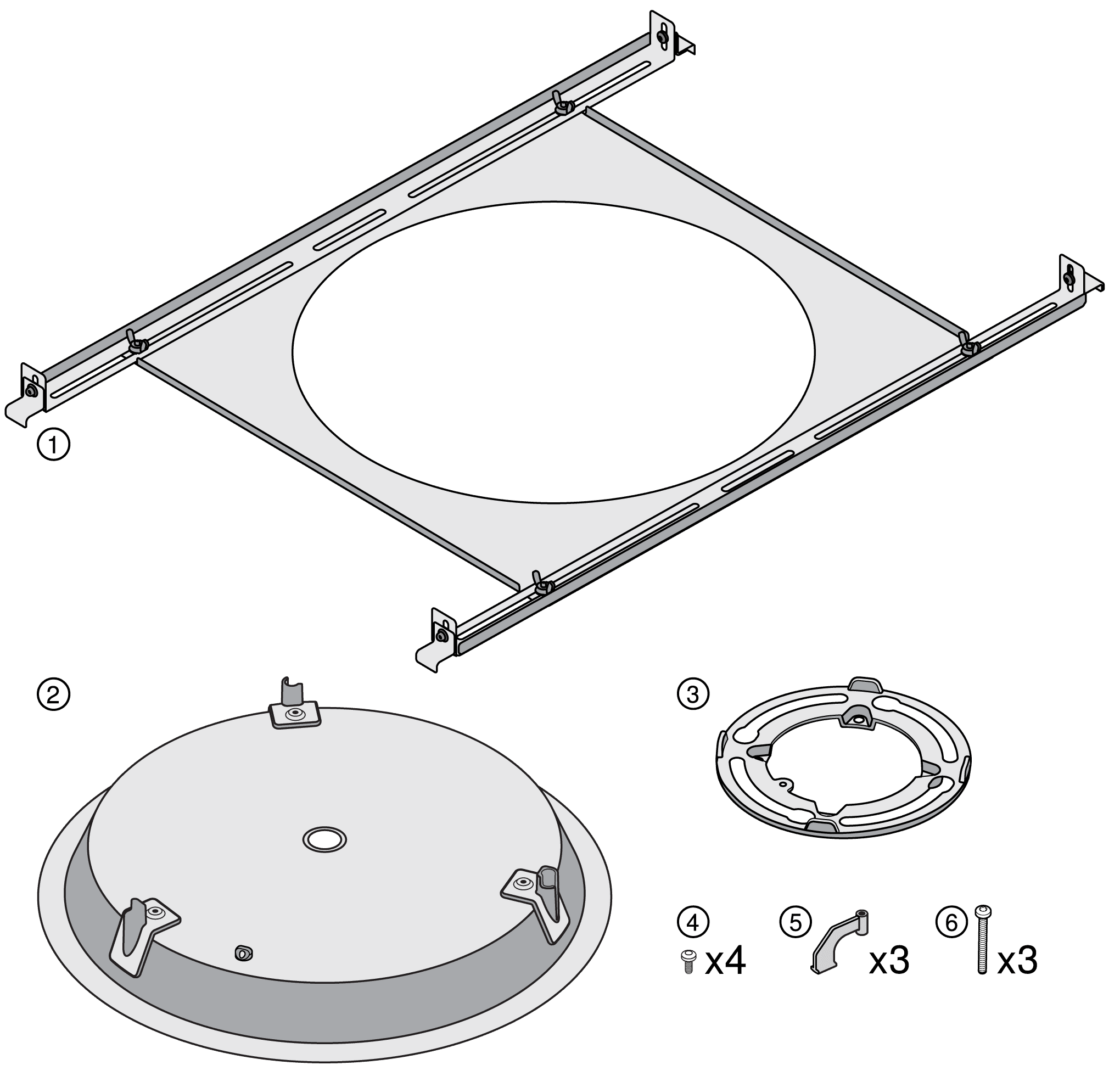 Shure A901-R-TB Tile bridge mounting accessory kit for MXA901-R microphones