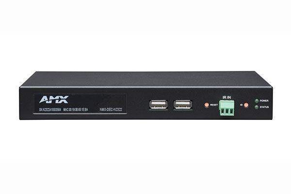 AMX NMX-DEC-N2322 N2300 Series 4K UHD Video over IP Stand Alone Decoder with KVM, PoE, Stand-alone