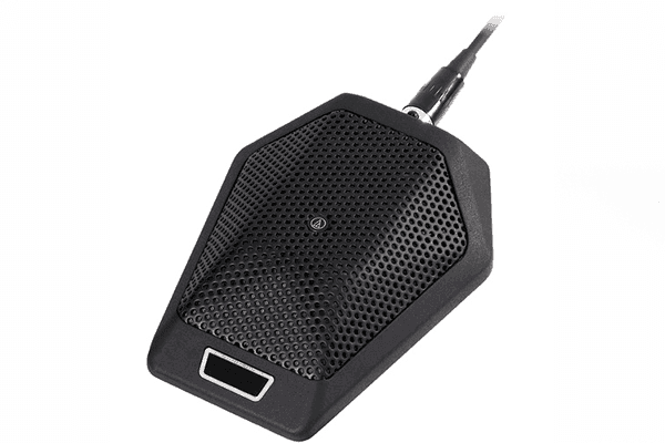Audio-Technica U891RB Cardioid condenser boundary microphone with switch, RGB LED and integral power module, phantom power only