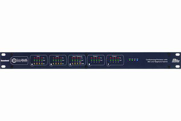 BSS 10 analog mic/line input, 8 analog output, networked signal processor w/ 8 independent AEC algorithms, telephone hybrid & BLU link - BSSBLU102M