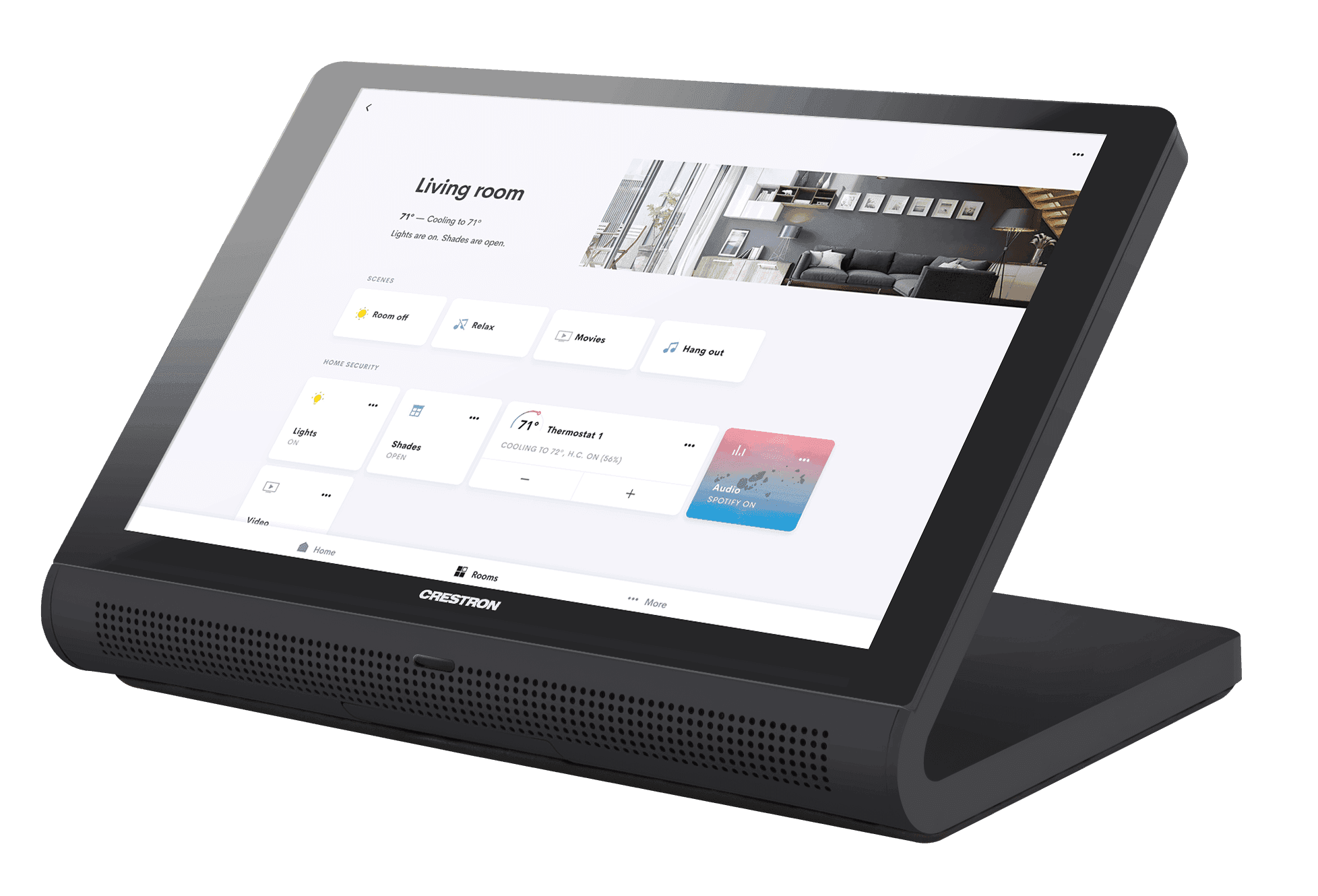 Crestron TS-770R-B 7 in. Tabletop Touch Screen, Crestron Home™ OS Version, Black