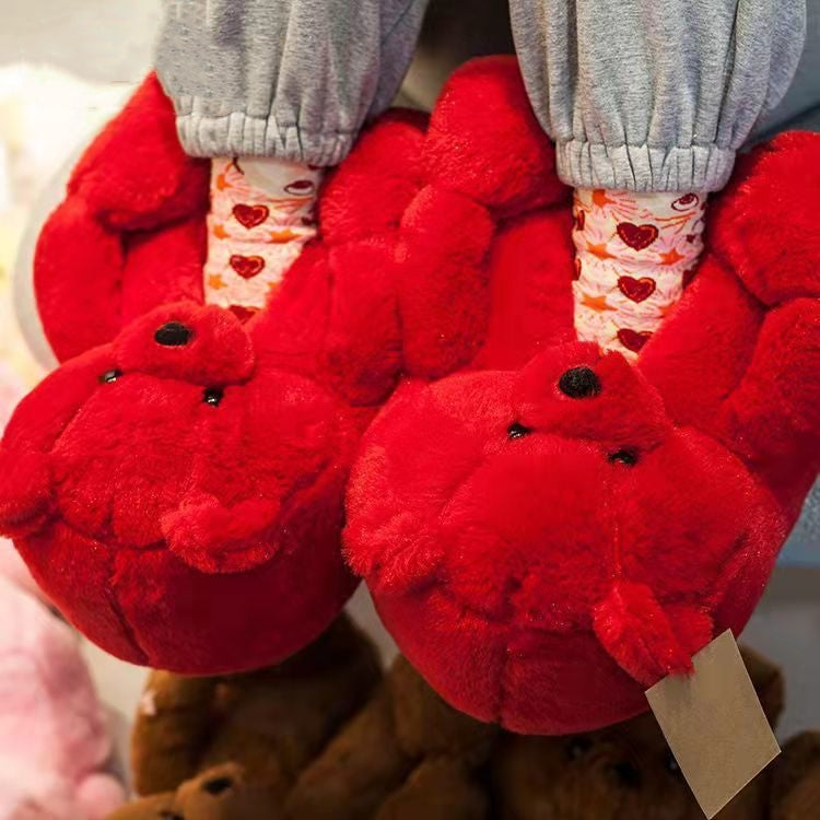 Teddy Bear Slippers Wholesalers | NO MOQ:model with slippers