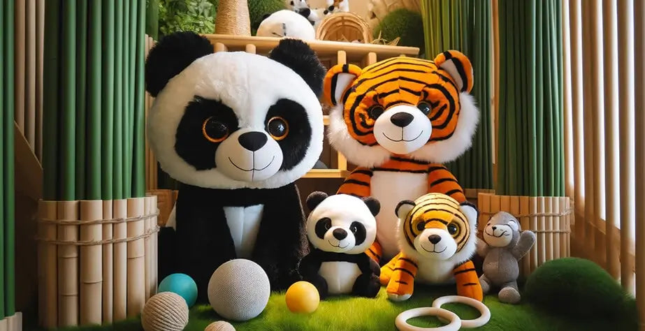Famous stuffed animals collection kungfu Panda and Tigress in a new form
