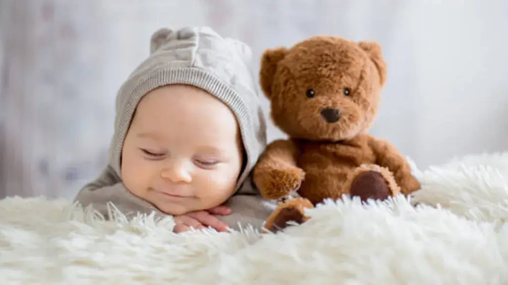 Nurturing Spaces The Art of Decorating a Cozy Haven for Your Baby with Custom Plush Toys- baby with plush toy