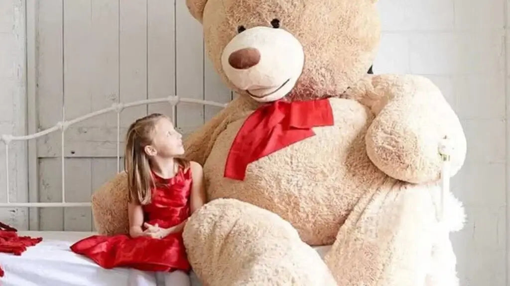 Why Buy a Life Size Teddy Bear- Child and teddy bear stuffed toy