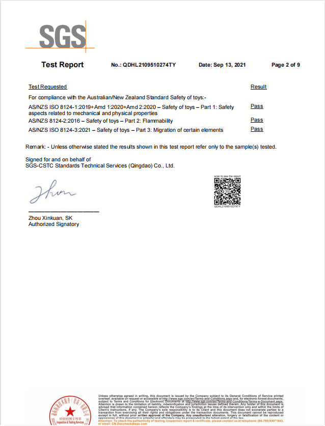 toy safety certificates