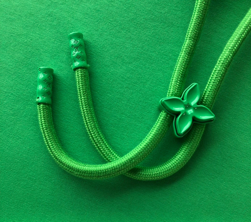 Louis Vuitton Monogram Flower Stopper Cotton Hoodie Green. Size L0