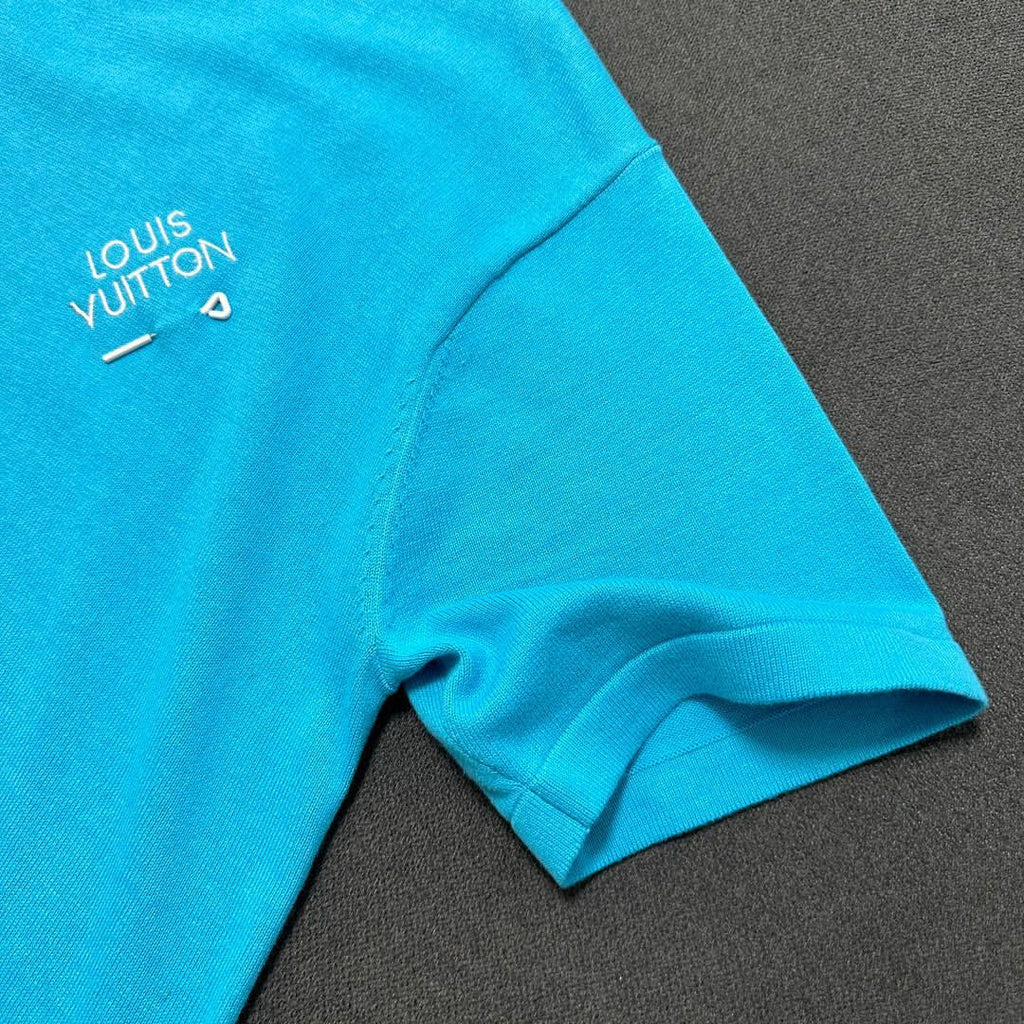 Louis Vuitton blue Embroidered Signature T-Shirt
