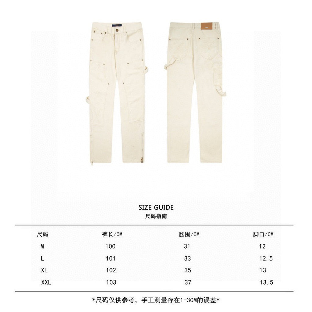 Louis Vuitton Beige Monogram Carpenter Pants