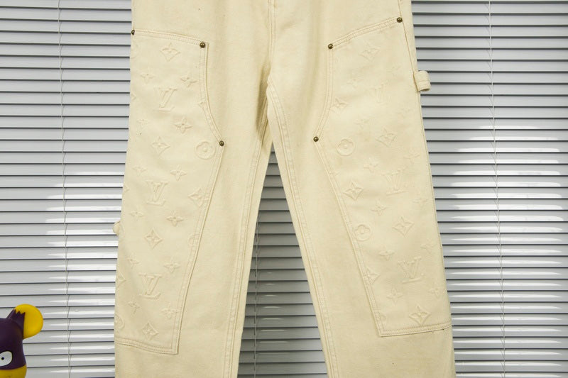 Shop Louis Vuitton 2024 Cruise Monogram Street Style Plain Cotton Logo Jeans  (Denim Carpenter Pants, 1AFADE 1AFADF 1AFADG 1AFADH 1AFADI, 1AFADC 1AFADJ  1AFADA 1AFADB 1AFADD) by Mikrie