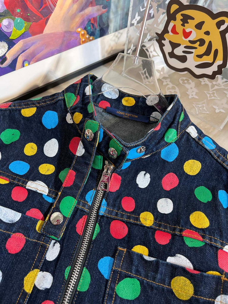 LV x YK Painted Dots Denim Jacket - Ready-to-Wear 1AB8ZS