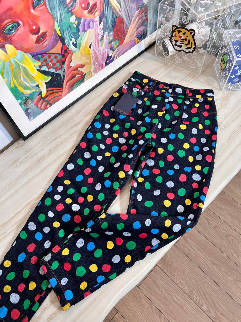 LV x YK Painted Dots Jeans - Luxury Pants - Ready to Wear, Women 1AB7SE