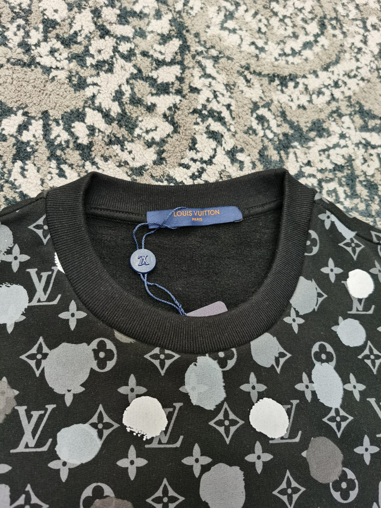LV x YK Painted Dots Printed Crewneck - Men - Ready-to-Wear