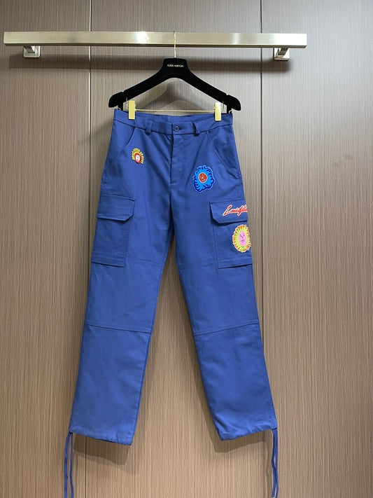 Louis Vuitton LV x YK Embroidered Faces Cargo Pants