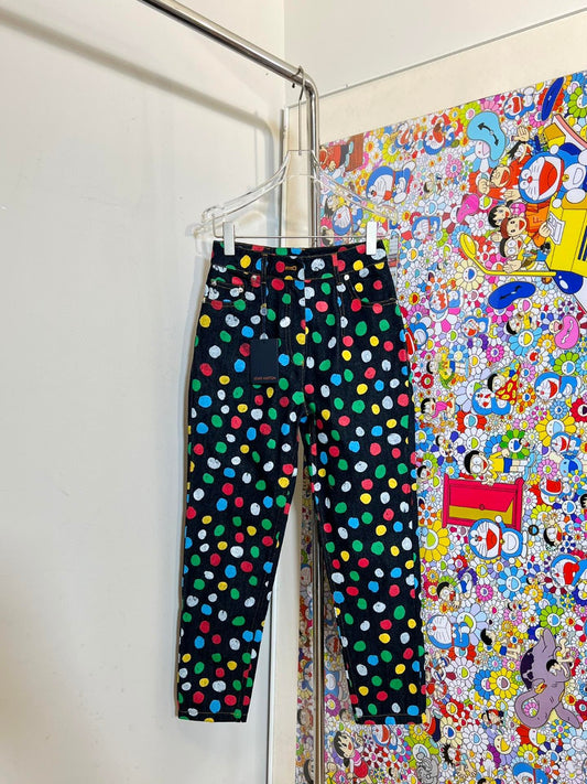 LV x YK Giacca in denim con motivo Painted Dots - Abbigliamento