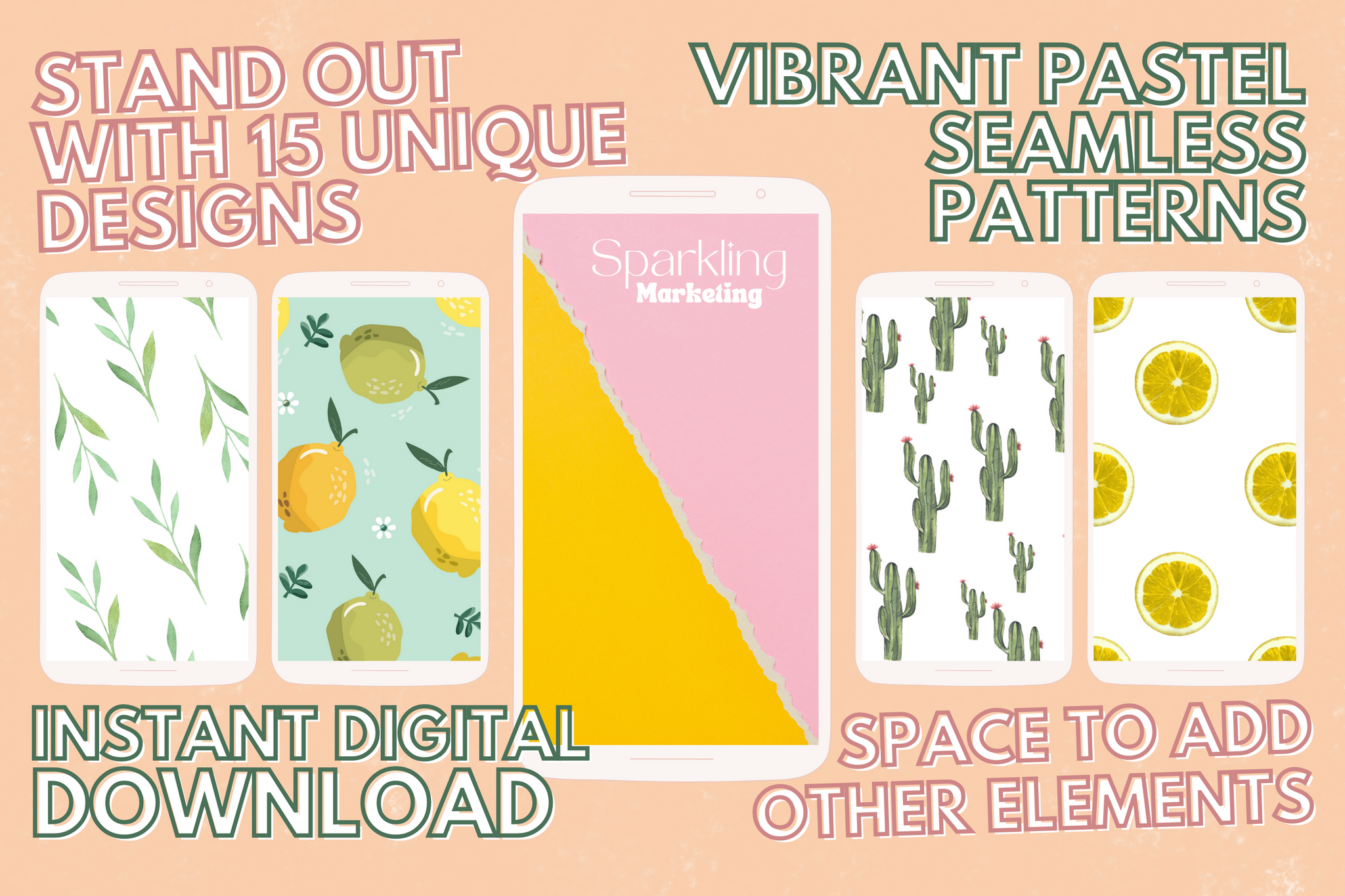 15 Vibrant Pastel Seamless Patterns Instagram Story Backgrounds –  SparklingMarketing