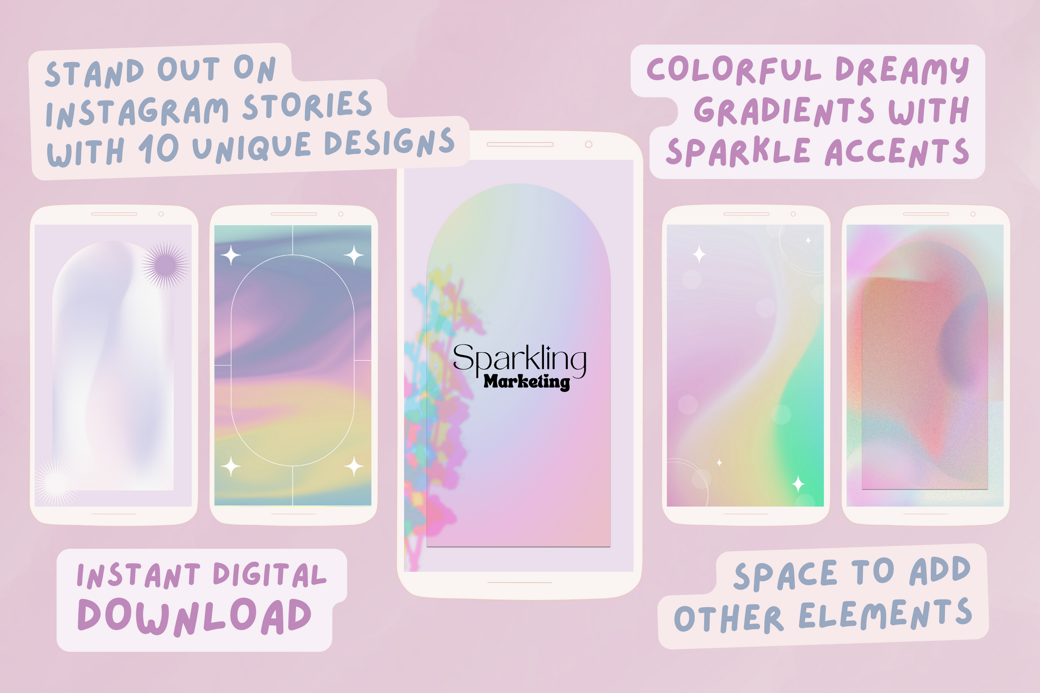 10 Colorful Dreamy Gradient Instagram Story Backgrounds – SparklingMarketing