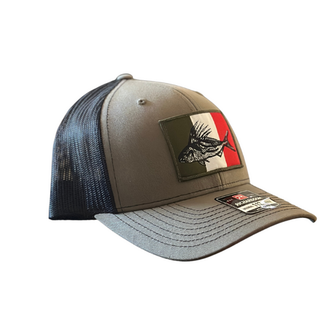 HAT GREEN TRUCKER WITH PATCH OF ROOSTERFISH