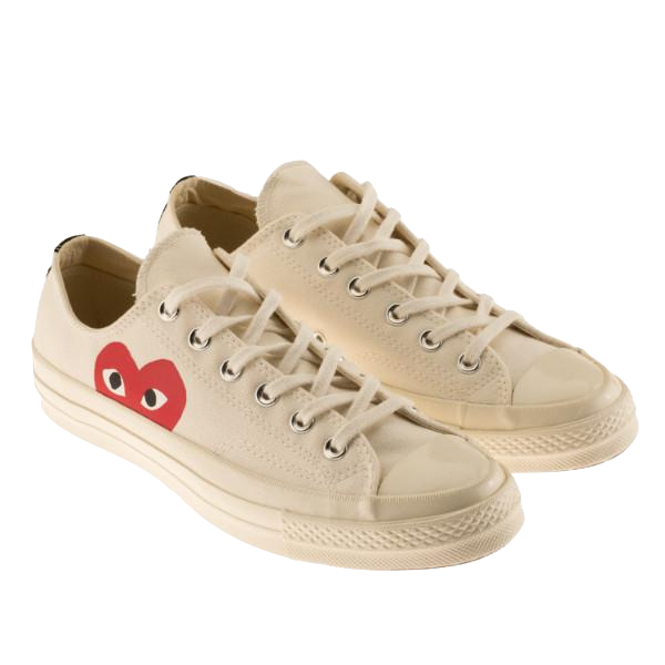 des Garçons Play x Converse | White Low Tops – MMW at Revolver | On land, at sea & in between