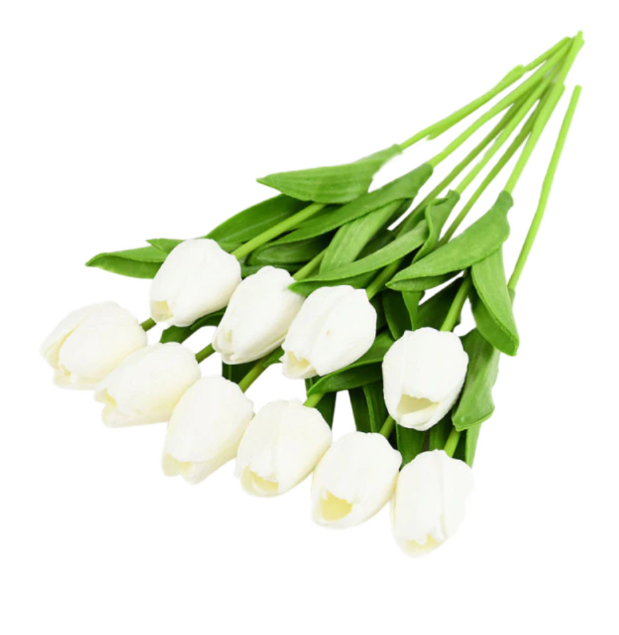 Bouquet de Tulipes blanches artificielles | Jungle Design