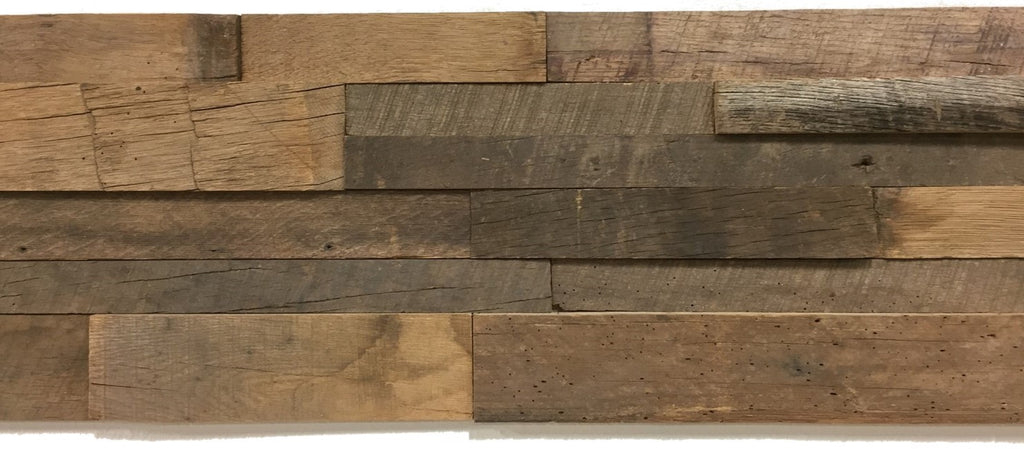 Reclaimed barnwood wall paneling close up