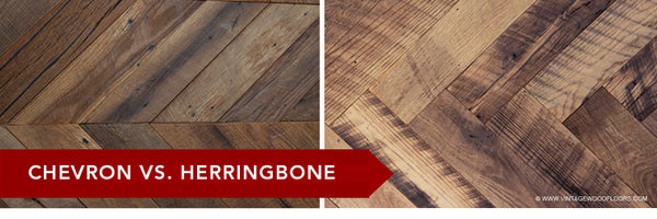 What is the difference between chevron and herringbone