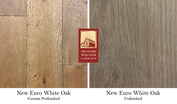 European White Oak with Custom Finish vs. Unfinished