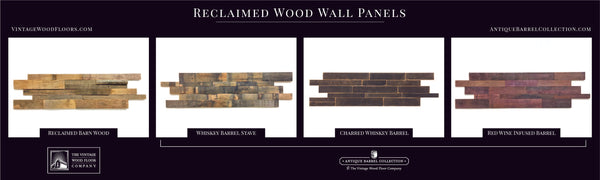 Types of reclaimed wood wall panels