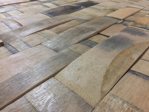 Reclaimed Wine or Whiskey Barrel Stave Wall Panels