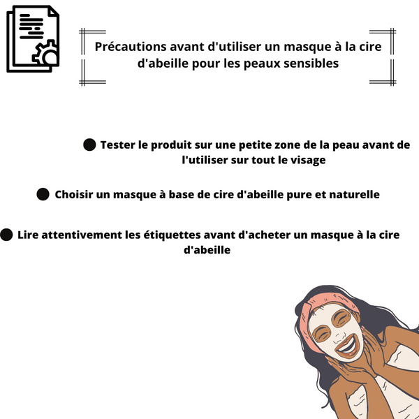 liste précaution utilisation masque en cire d'abeille