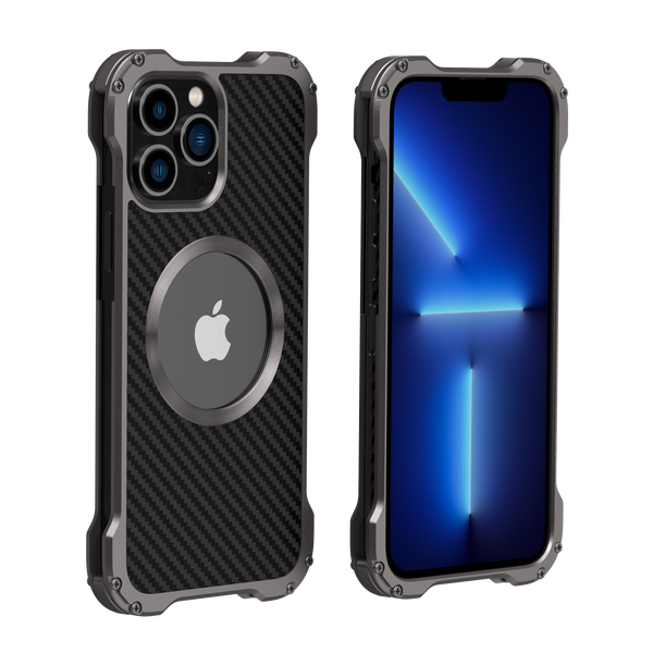 Aluminium Carbon Fiber Case For iPhone 12 Series and 13 Series