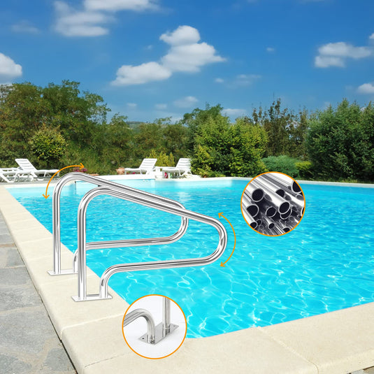 18FT Pool Cover Reel Set, Aluminum Pool Solar Cover Reel – GoplusUS