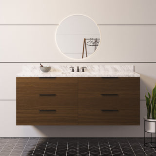 Modern 63 Floating Bathroom Vanity Set Wall Mounted Double Sink Vanit –  Decobuys