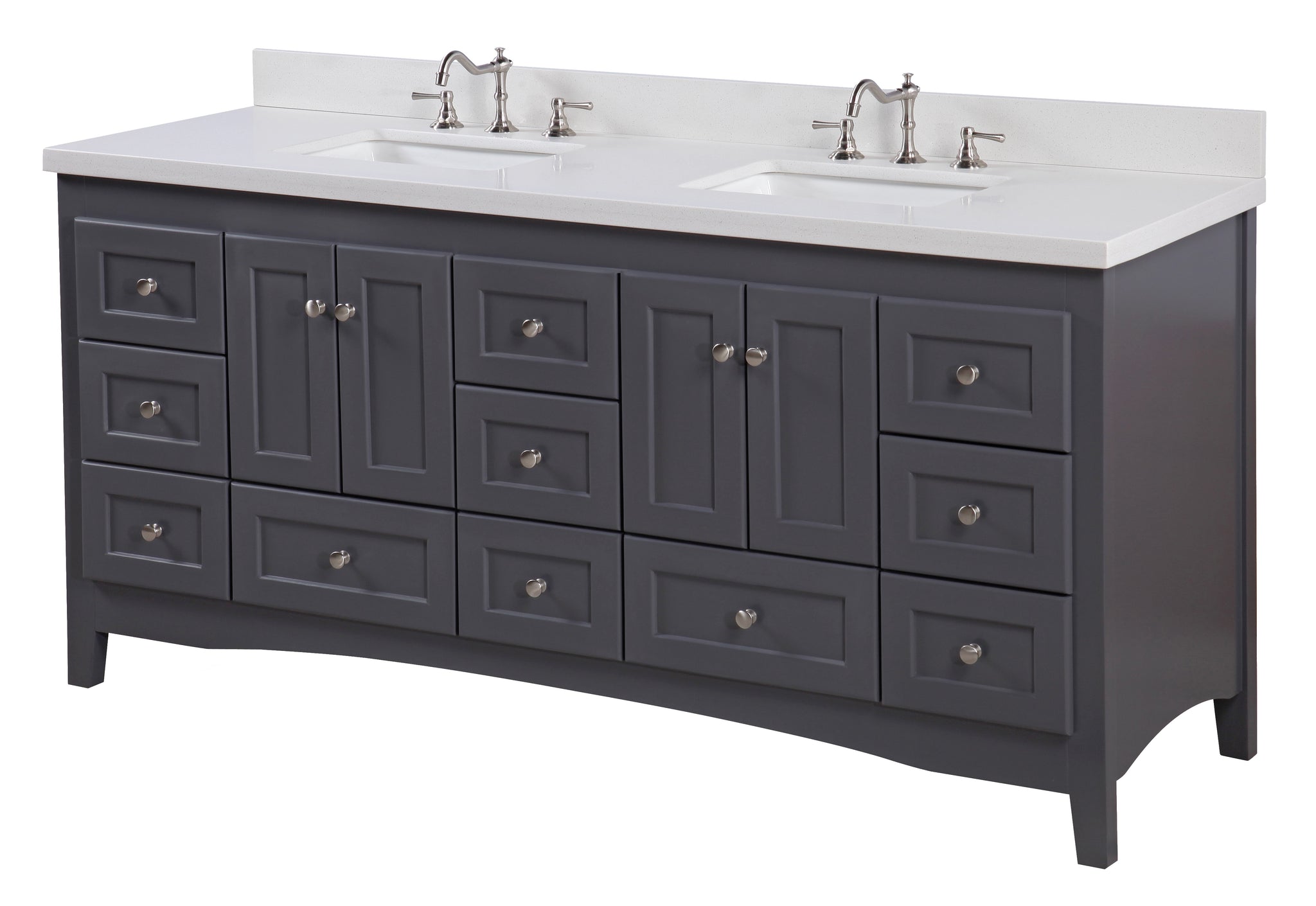 72 Double Bathroom Vanity Blue