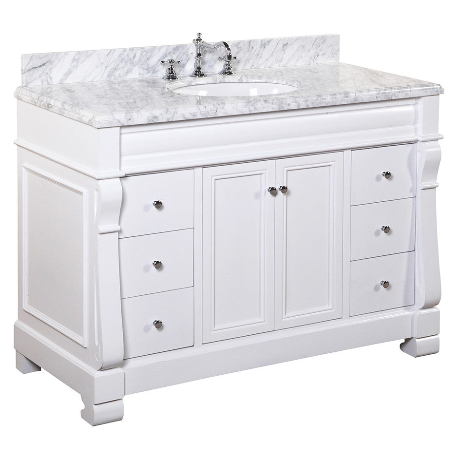 Westminster 48-inch Vanity (Carrara/White ...