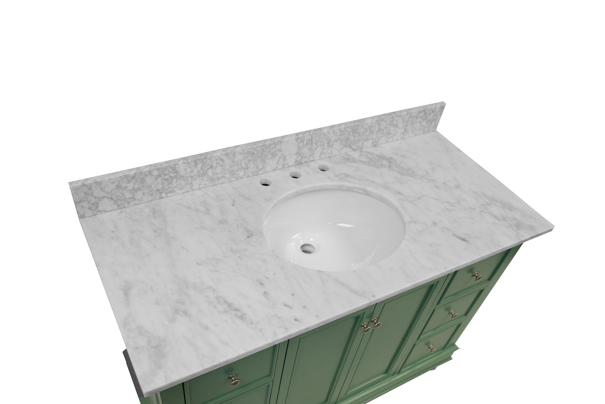 Bella 48-Inch Bathroom Vanity Carrara/White