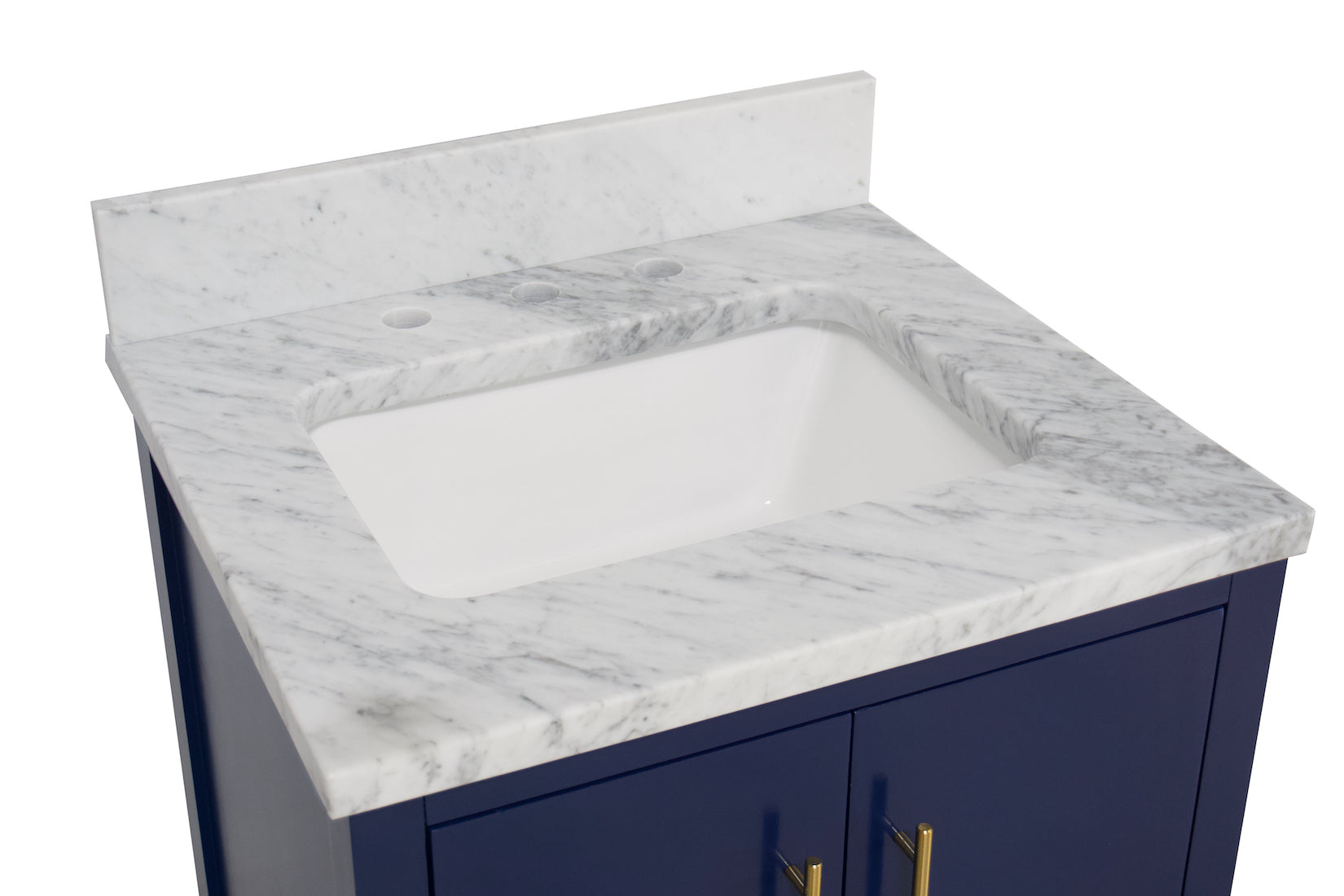 California 24 Modern Bathroom Vanity With Carrara Marble Top Kitchenbathcollection